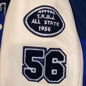 True Religion Blue leather man jacket ( Large )